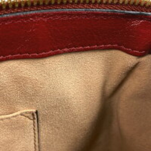 Gucci Ophidia GG Shoulder Bag Tote Web Sherry Handbag Suede Navy Blue Red - Picture 8 of 9